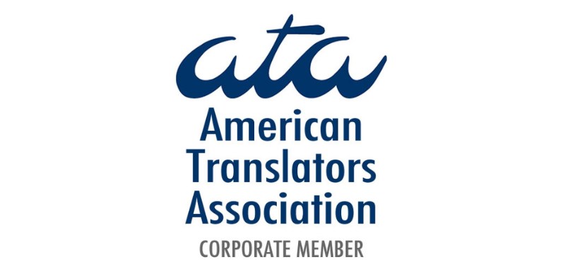 	Corporate Member of ATA (American Translators Association)